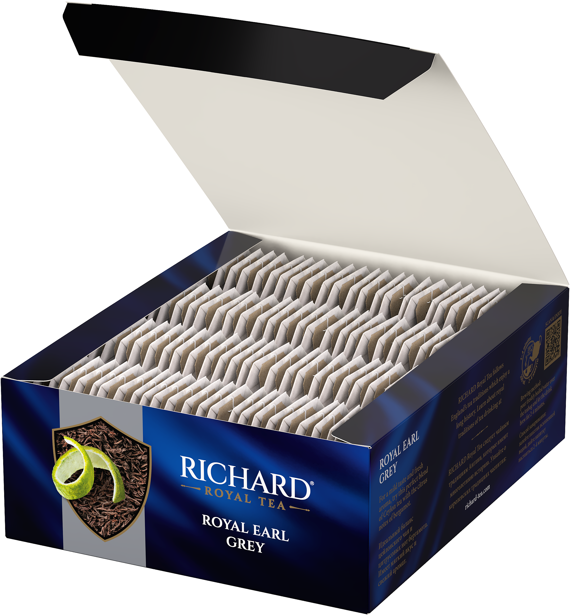 Richard "Royal Earl Grey" black tea flavored 100 sachets, 200g