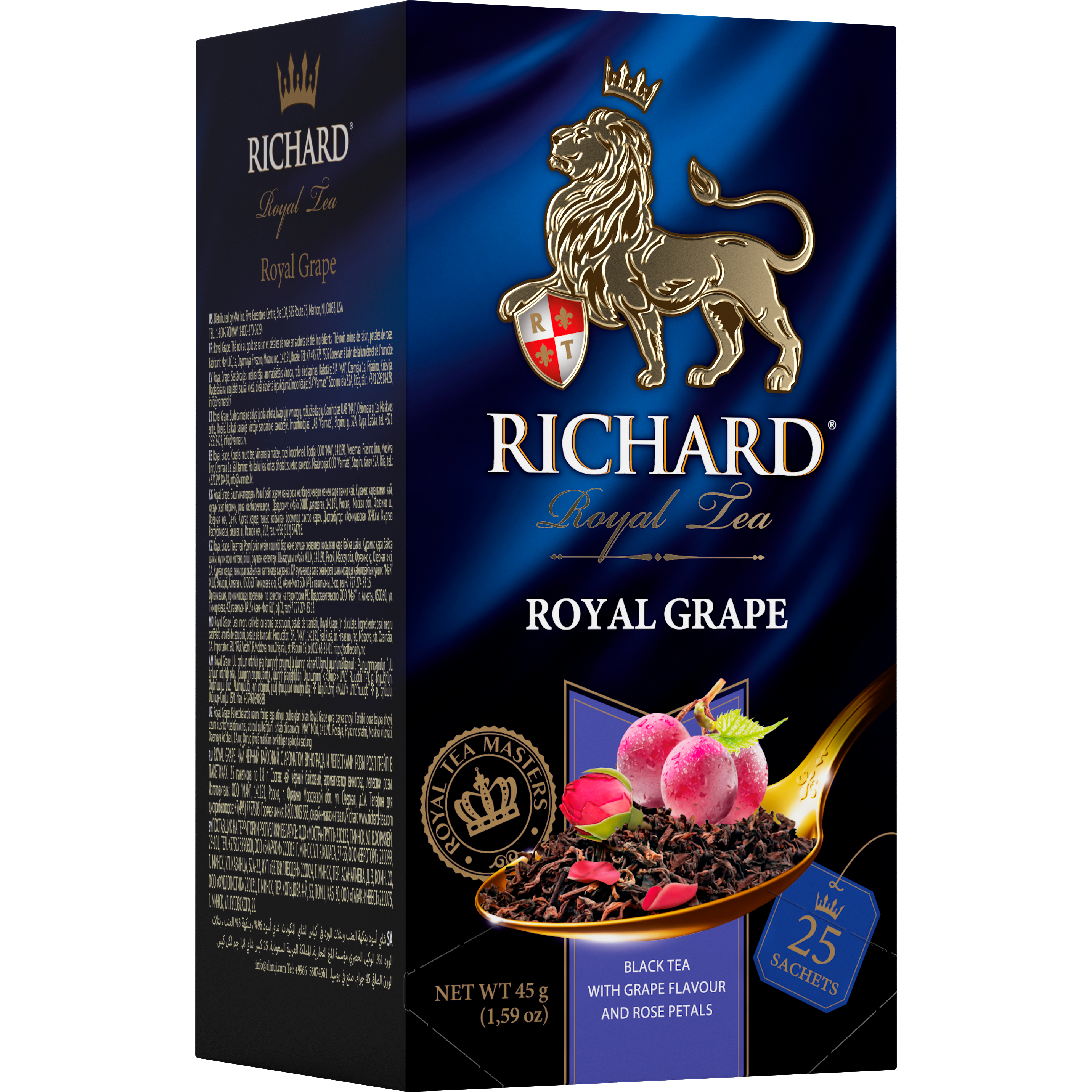 Royl Grape, flavoured black tea in sachets, 25x1,8g Richard Tea