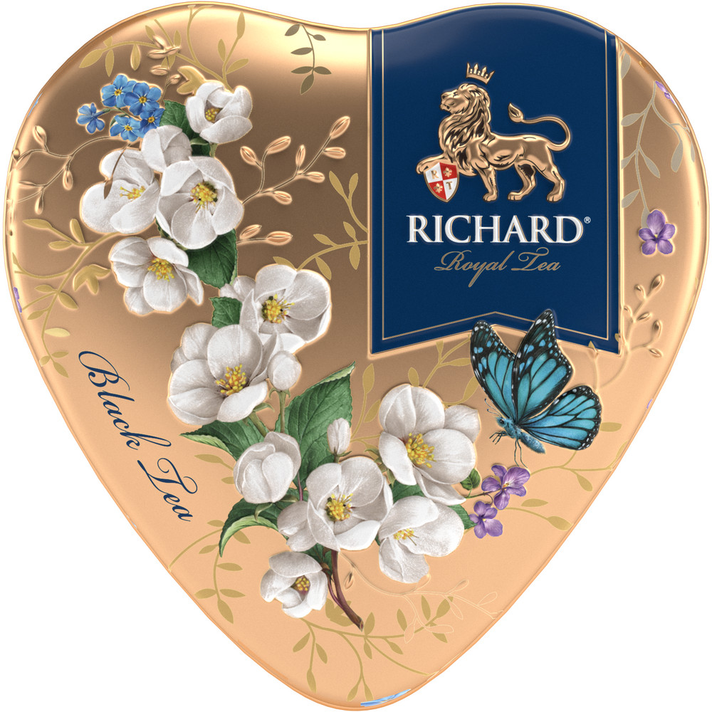 RICHARD ROYAL HEART, GOLD, must maitsestatud suurelehine tee, 30 g. - Richard Tea Estonia