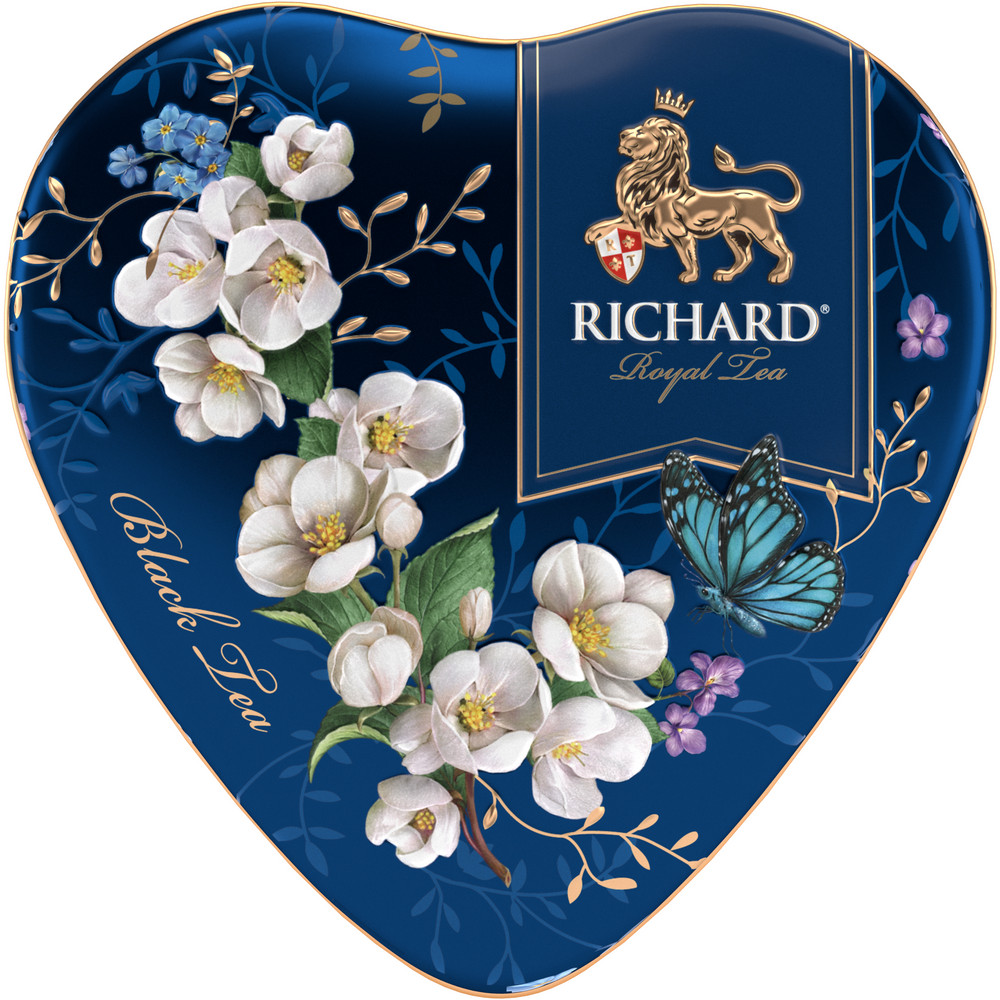 RICHARD ROYAL HEART, BLUE, must maitsestatud suurelehine tee, 30 g. - Richard Tea Estonia
